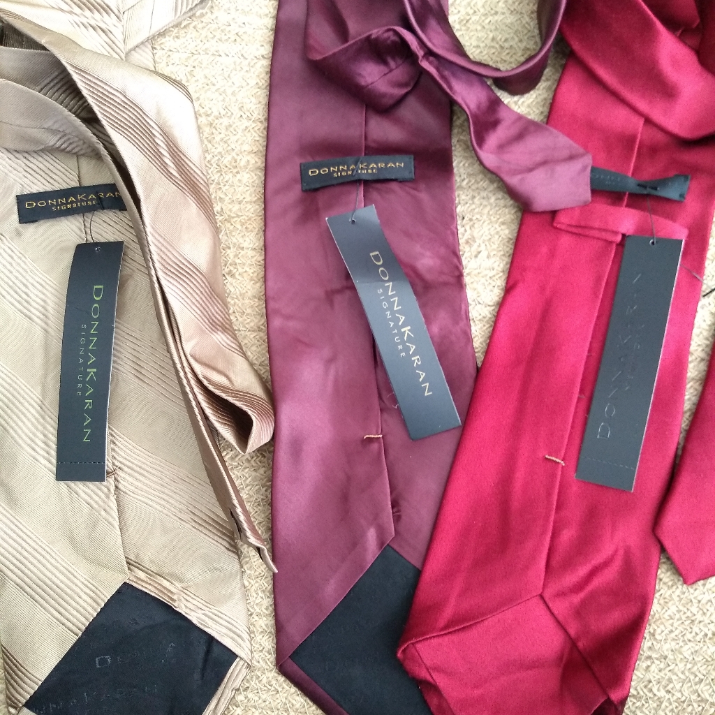 Excellent Condition Set Of 3 Brand New Donna Karan Ties 100 Italian Silk